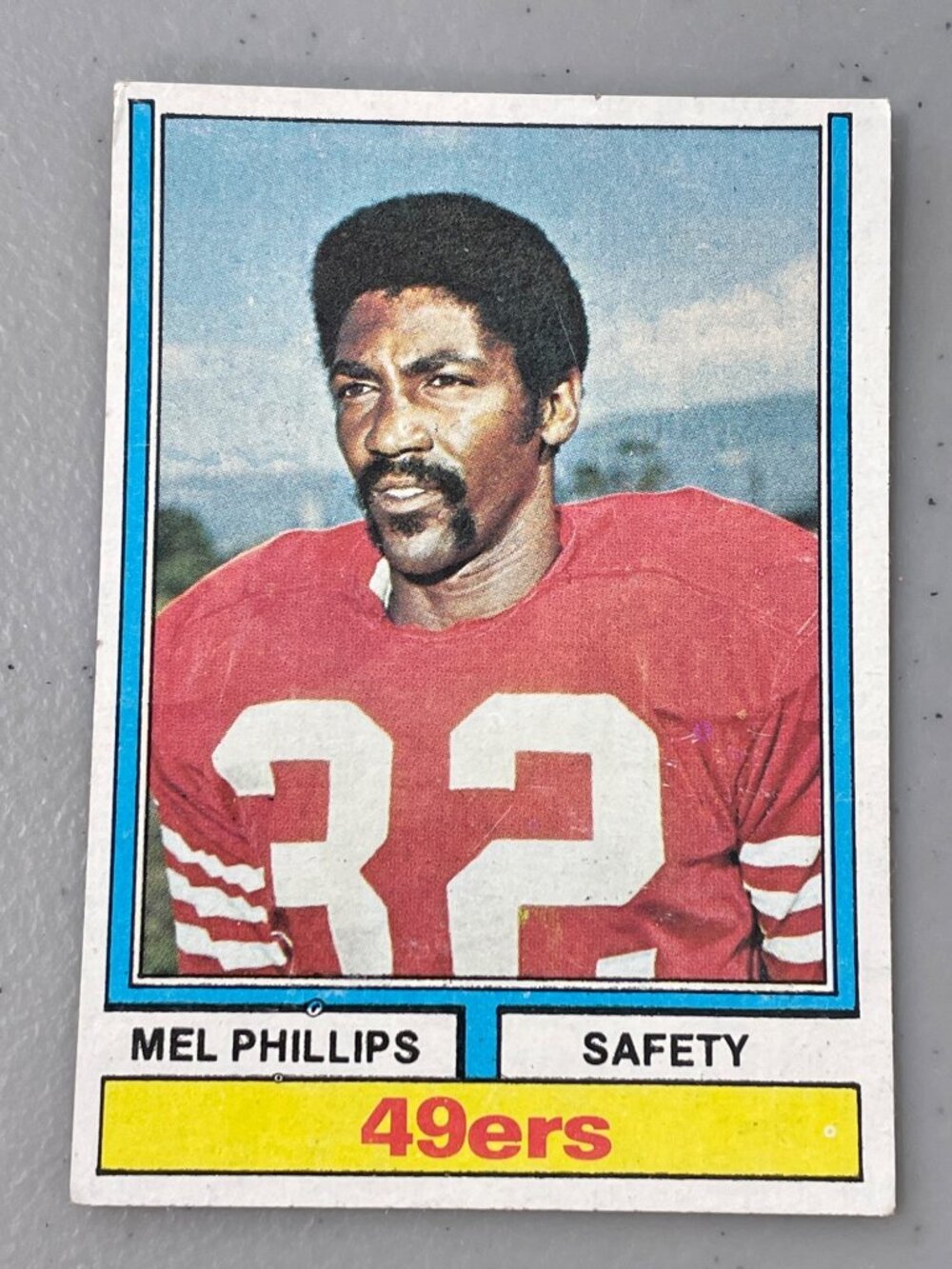 Mel Phillips Safety San Francisco 49ers 1974 Topps Vintage Football Card 294 EX